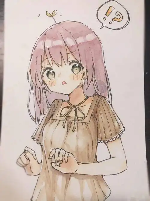 水彩插画 | 简单好画的一组水彩漫画女生头像手绘 新手临摹