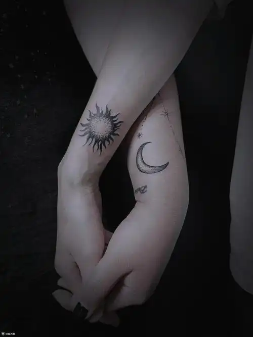 情侣纹身_纹身图案手稿图片_小雨的纹身作品集