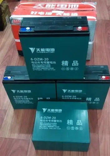 浙江天能电池72v20ah电动车电池6dzm20铅酸蓄电池6个一组全新