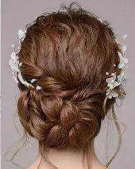 2017时尚优美的韩式盘发发型