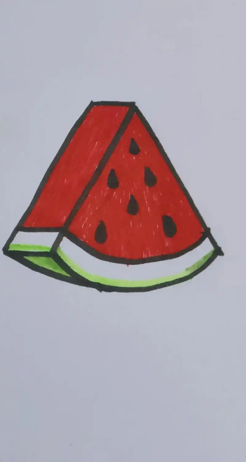 画个西瓜77吧#简笔画 #一起学画画 - 抖音