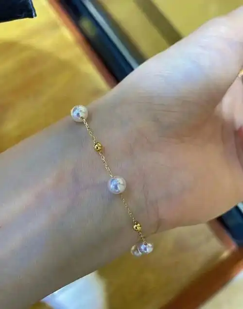 18k金卡地亚链新品超可爱5-6mm baby,8/00