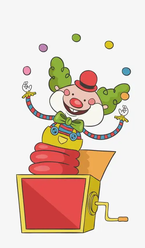 矢量卡通简洁扁平化小丑png免抠素材免费下载_觅元素51yuansu.com