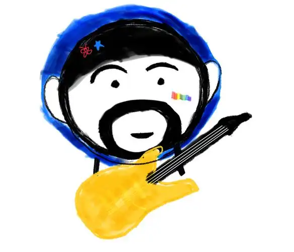 给自己画了个胡渣小人头像