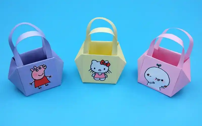 教你折超级可爱的迷你手提包简单易学手工折纸diy教程