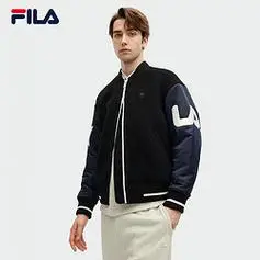 【省360元】斐乐运动夹克_fila 斐乐 官方呢子外套男2024春季新款拼接