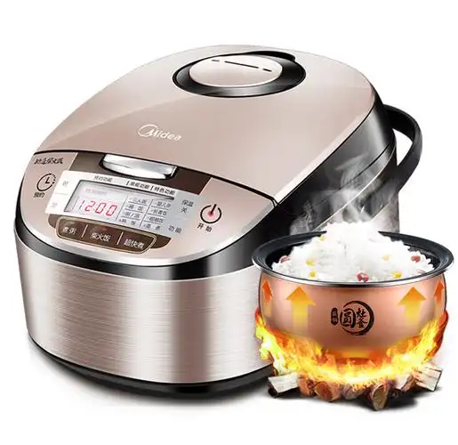 midea美的mbwfs4029电饭煲微压焖香拉丝不锈钢圆灶球釜电饭煲