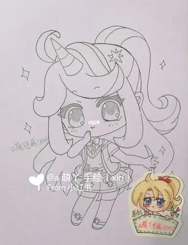 迷你世界星光熠熠治愈系原创简笔画手绘画画