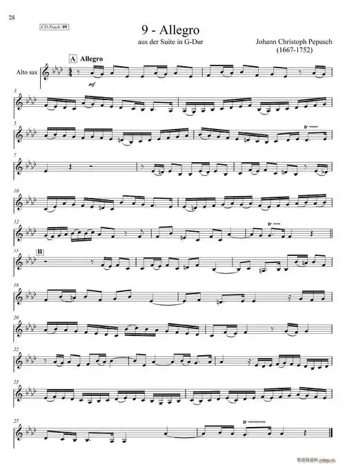 古典sax12首(中音萨克斯分谱)