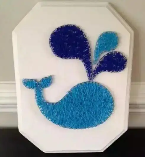 用毛线做成的装饰画毛线手工欣赏