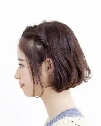 短发也能梳编发洋气短发造型