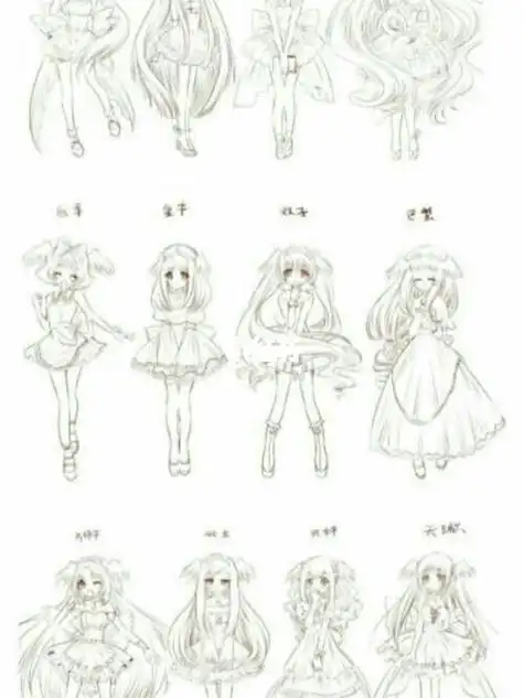 笔画教程十二星座人物简笔画铅笔画卡通十二星座公主简笔画q版美少女