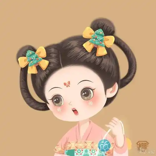 q版汉服靓女头像一整个被可爱住了