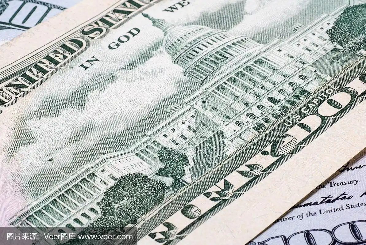 背面50美元钞票特写