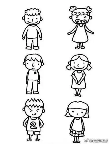 小人简笔画 小人简笔画 女生