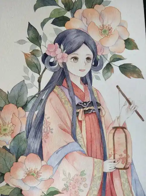 水彩人物动漫古装古风水彩人物动漫古风古装现货唯美古风绘漫画手绘