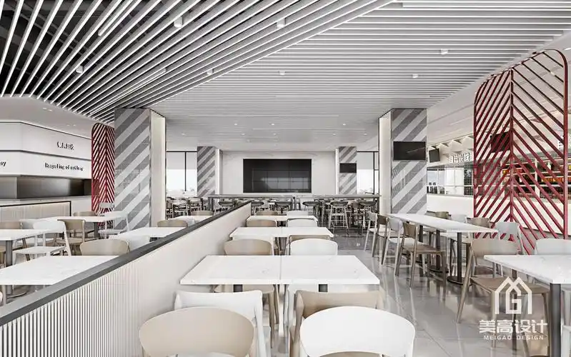 机关单位食堂装修效果图