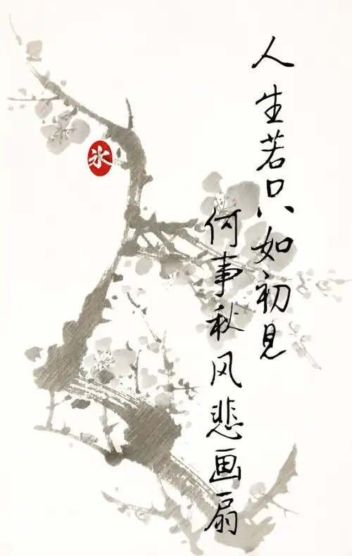 壁纸,古风,文字【by泠96辍卡x诗词系列⑦?人生若只如初见