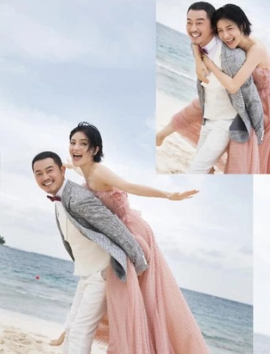 胡可沙溢"重温"恋爱时光,婚纱照满脸幸福,网友:最美的样子!