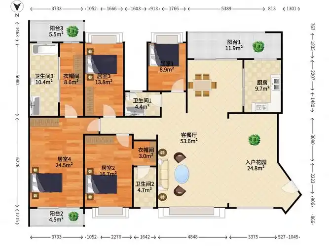 业主诚心出售,中信红树湾(南区)二手房,0万,5室2厅,3卫,237.