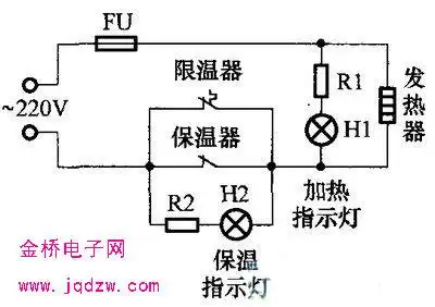 传统电饭煲电路图