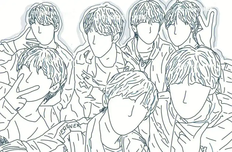 时代少年团线稿