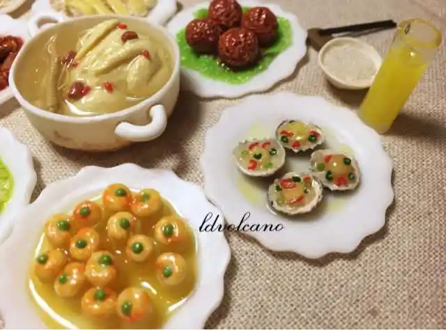 迷你中餐家常菜2-软陶树脂土滴胶制 第53步