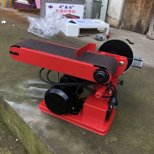 家用木工台式多功能砂盘带机平面抛光机光机砂盘机砂带机