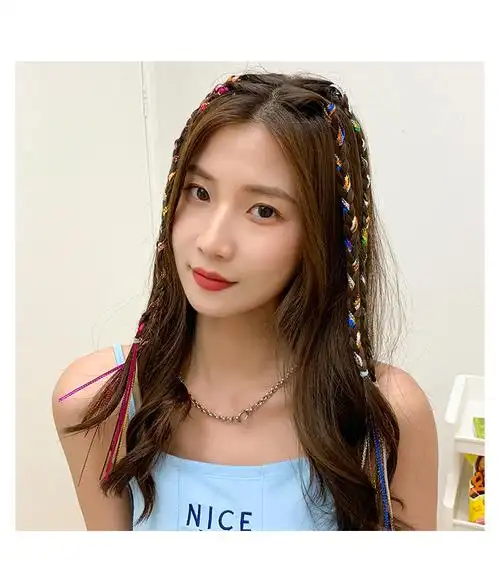 儿童编发彩绳 夏季编发彩绳儿童彩色辫子发绳编头发丝带彩带神器七彩