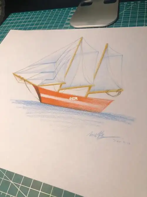 彩铅小帆船77