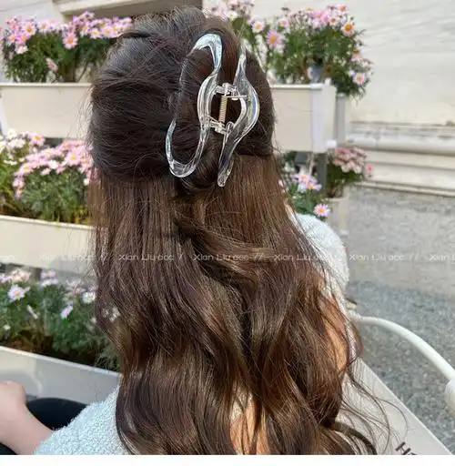 抓夹女大号韩国优雅气质发量多后脑勺盘发鲨鱼夹高级感发夹头饰女