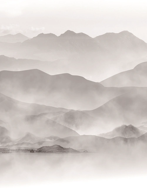 山川中国风水墨大气神秘高清大图渐变背景材