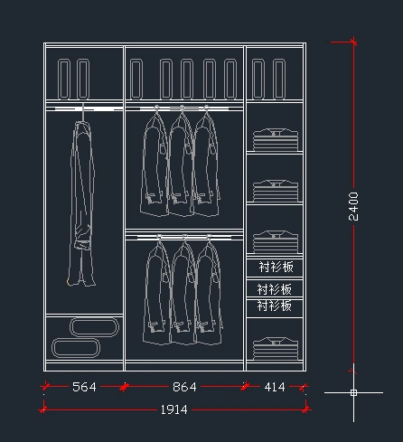 各种常用衣柜立面图纸合集