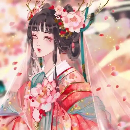 古风女子头像,你穿红衣的时候最美