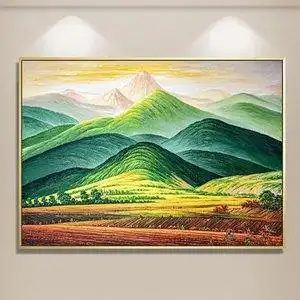 客厅背景墙装饰画招财靠山挂画卧室办公室餐厅壁画过道风景巨人山
