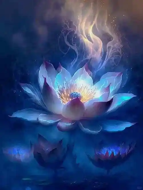 好运莲莲,禅意满满的莲花头像!