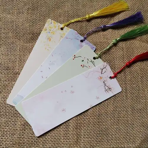 创意精美可染书法手写制作手绘小清新纸质硬纸书签