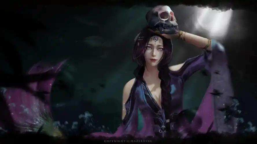 臾凉作品暗黑风天刀转手绘游戏壁纸赏