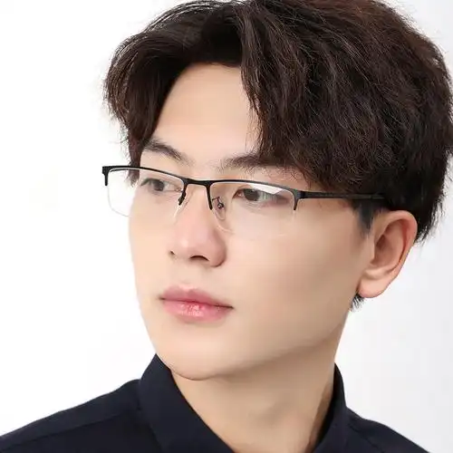 半框眼镜男痞帅斯文眼镜框小方框近视眼镜架商务眼睛框可配度数