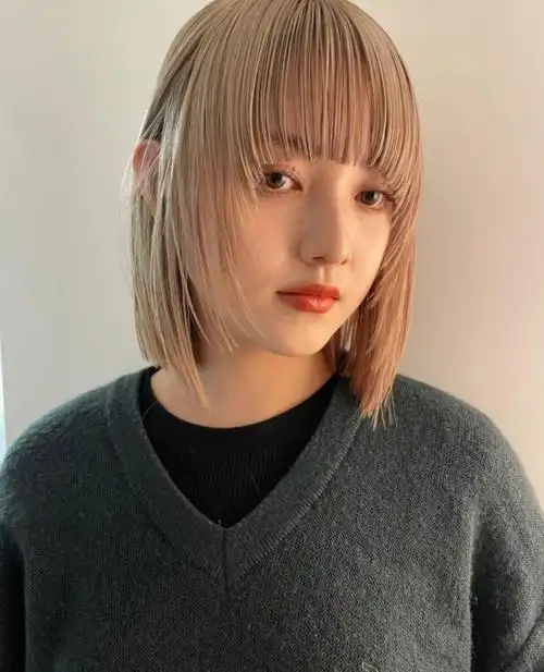 发型#日系短发#奶茶米灰色#沈阳日系美发店#超a短发#层次感短发#沈阳