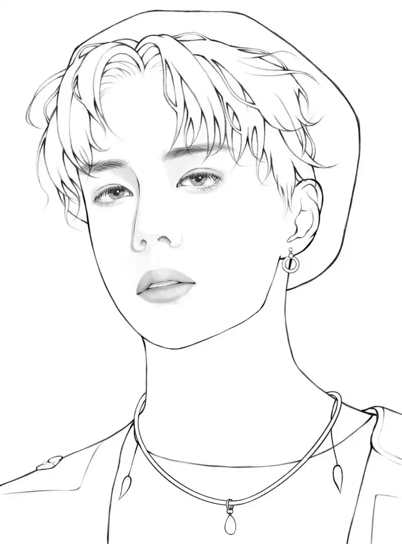 王一博线稿和上色.#王一博 #板绘 #绘画步骤 #真人转漫画 - 抖音