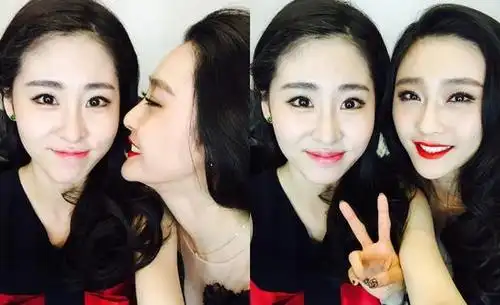 张碧晨,陈冰演唱会后台搞怪自拍