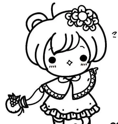 女孩萌萌哒漫画人物简笔画