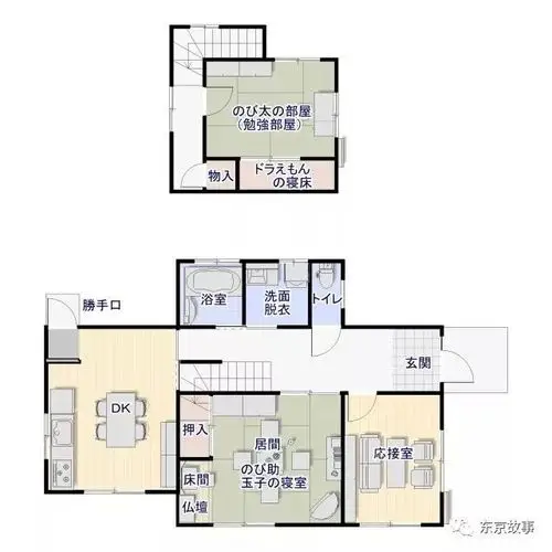 但是 2005 年水田山癸配音的新版《哆啦 a 梦》开始后,野比大雄家就