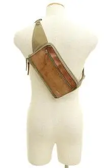 搬运工人/腰身门/f/茶棕色/素色人