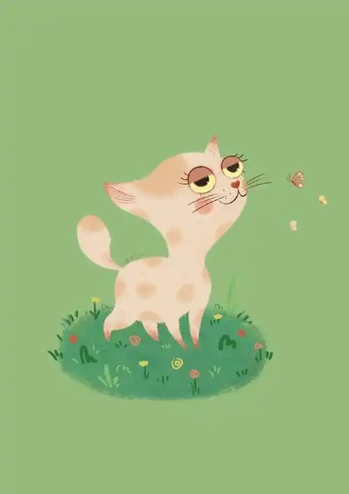 插画家笔下的可爱小猫咪# cr:@月七cc