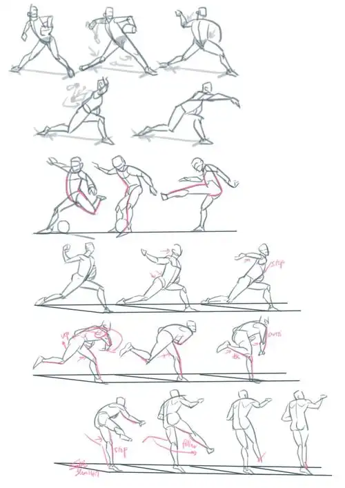 今天研究了一下如果要画连续动作的话大概的运动原理?