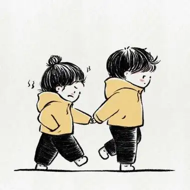 卡通可爱双人情侣图