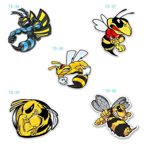 卡通强壮蜜蜂3d立体搞笑汽车贴纸笔记本电脑滑板冰箱吉他装饰贴纸