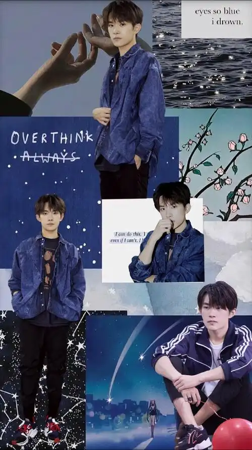 易烊千玺拼接手机壁纸ins!